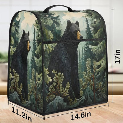 Kitchen Appliance Cover Fits 6-8 Quarts Mixer & Coffee Maker, Bear Dust Cover - Image 3