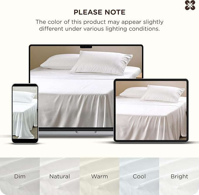 Bedsure Bamboo Rayon Cotton Sheets, Queen Sheet Set, GentleSoft, Breathable - Image 9
