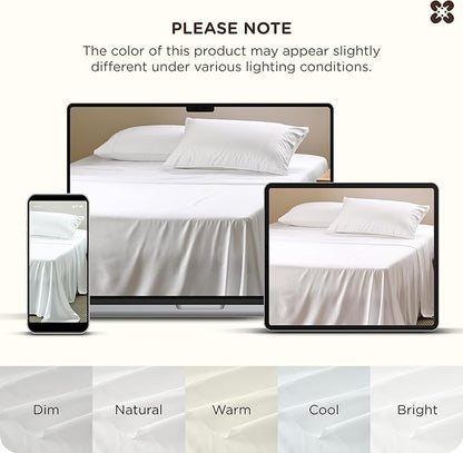 Bedsure Bamboo Rayon Cotton Sheets, Queen Sheet Set, GentleSoft, Breathable - Image 9