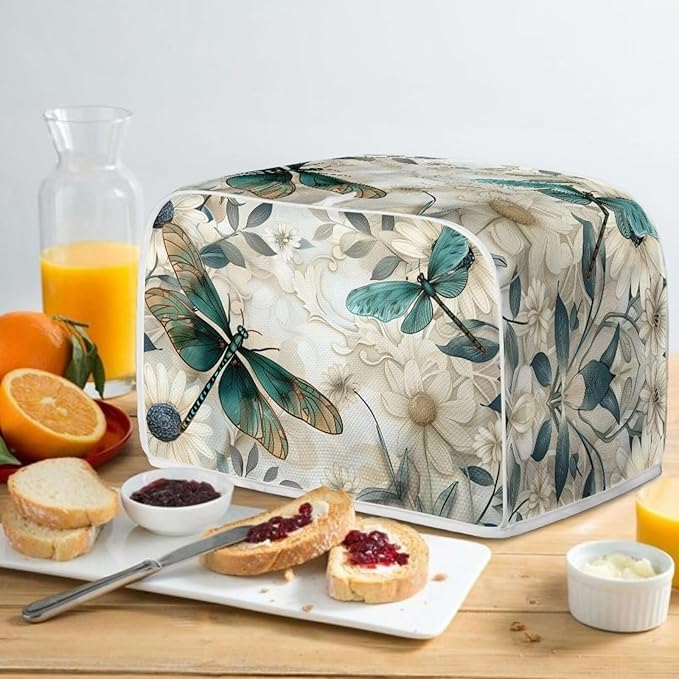 Dragonfly Daisy Toaster Cover 4 Slice Stain Resistant Bakeware Covers，Washable - Image 5