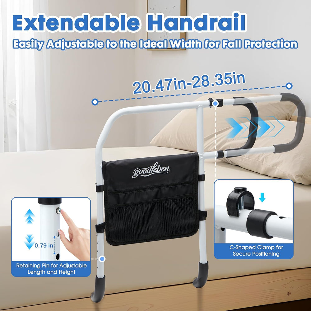 Bed Rails for Elderly Adults, Adjustable Bed Assist Rails for Seniors with No...