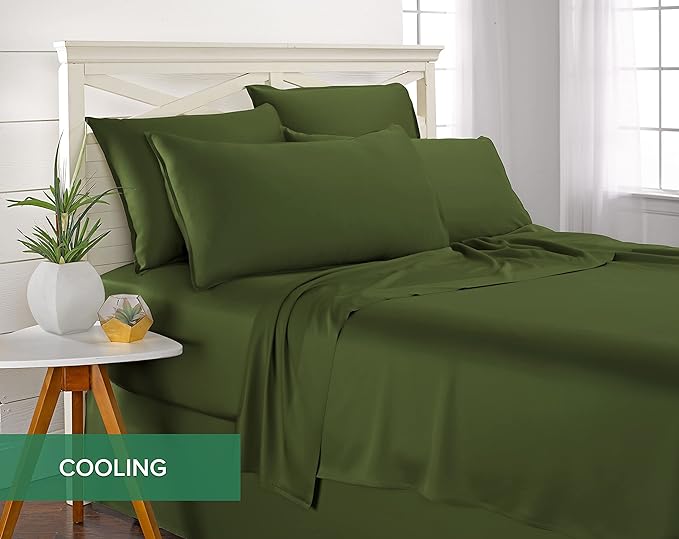 Pure Bamboo Queen Sheets, Genuine 100% Organic Viscose Derived from Bamboo Bed - Image 5