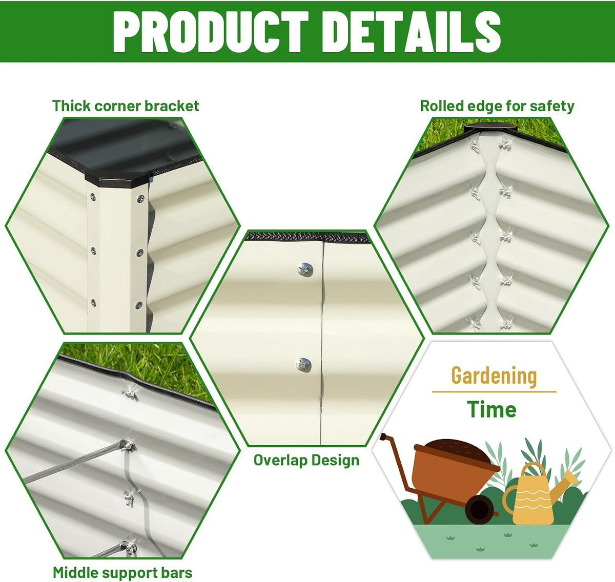 snugniture galvanized raised garden bed 6x3x2ft outdoor large on a desk or shelf