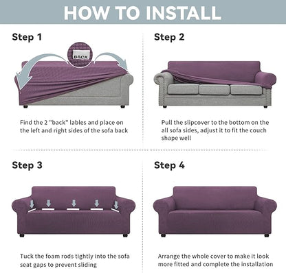 LURKA Stretch Oversized Sofa Slipcovers 1 Piece Couch Covers - Image 6