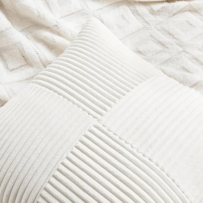 Fancy Homi 2 Packs Cream White Long Lumbar Decorative Throw Pillow Covers 16x24 - Image 4
