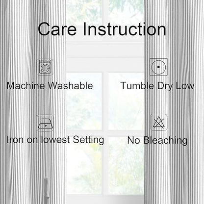 July Joy Cotton Tier Curtains 24 Inches Long Country Kitchen Curtains Rod Pocket - Image 7