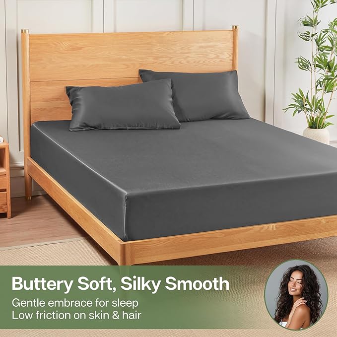 MR&HM Full Fitted Sheet Only, Ultra-Soft Rayon Derived from Bamboo & Polyester - Image 4