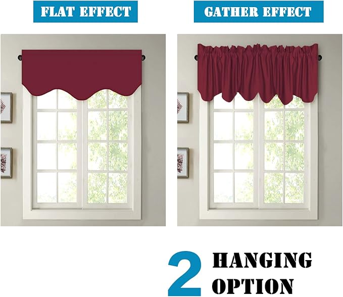 H.VERSAILTEX 2 Panels Christmas Blackout Curtain Valances - Image 6