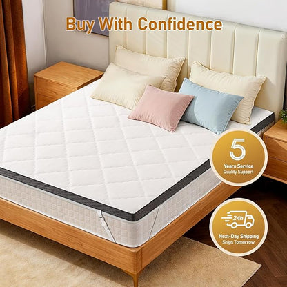 Glendan Firm Mattress Topper Full: 3 Inch High Density Foam - Image 8