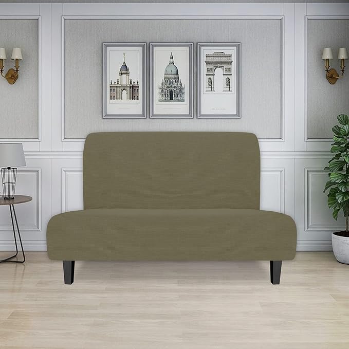 Easy-Going Stretch Futon Slipcover Armless Futon Bed Cover Furniture Protector - Image 2