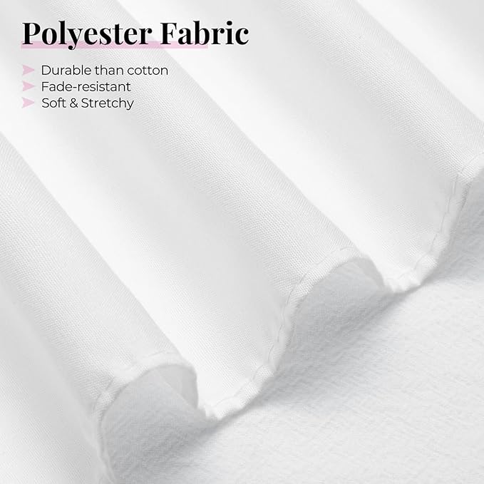 RIMELA White Bed Skirt Twin Size 12 Inch Drop, Elastic Bed Skirting - Image 6