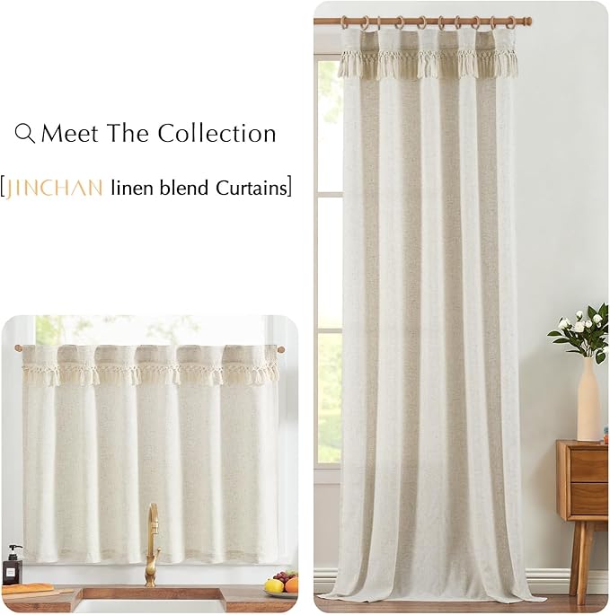 jinchan Linen Kitchen Curtain - Image 8