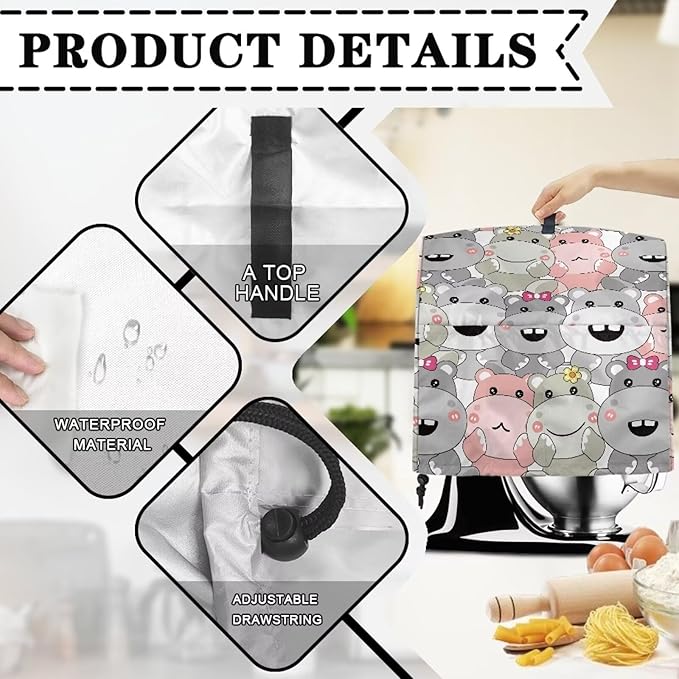 Cartoon Baby Hippo Mixer Covers Dust Mixer Covers - Image 7