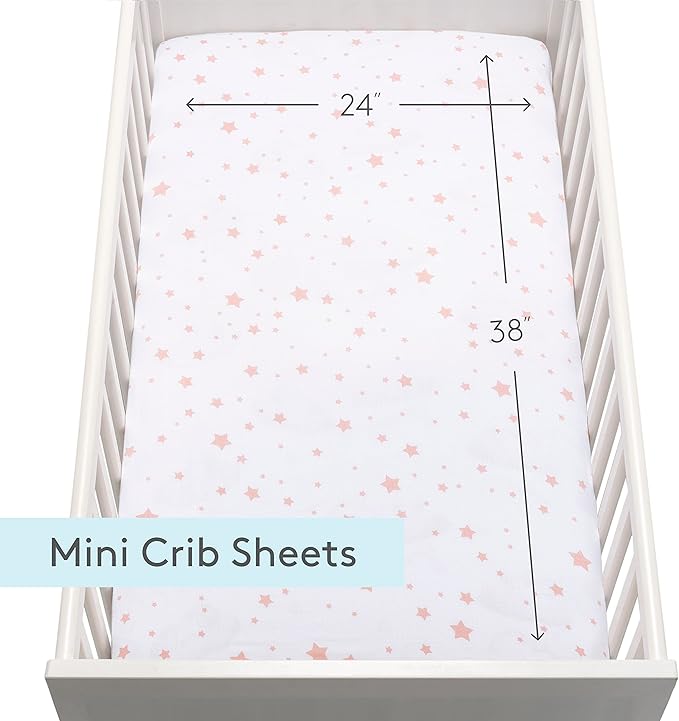 Newton Baby Fitted Mini Crib Sheets | Organic Muslin Cotton, Breathable & Soft - Image 5