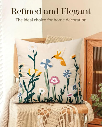Embroidered Throw Pillow Covers 18x18 Inch - Image 5