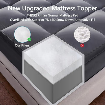 CHOKIT Twin Mattress Topper, Extra Thick Pillow Top Mattress Pad - Image 5