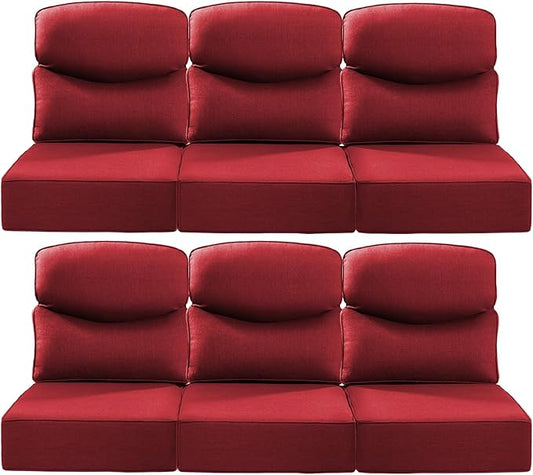Luxury 22x24/22x25 6-Inch Smile Patio Cushions by ACTREST