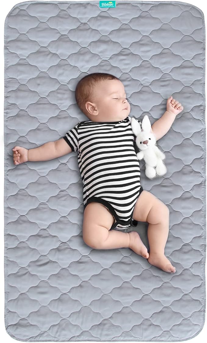 Waterproof Crib Mattress Protector Pad 28" x 52", Anti Slip & Durable by Bilobanbabybedding