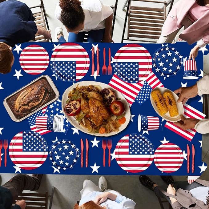 142Pcs American Flag Party Decorations Memorial Day 4th of July Patriotic - Image 5