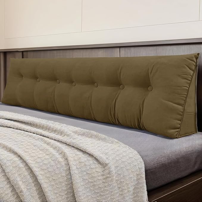 Headboard Pillow King, Large Triangular Wedge Headboard Pillow by DANGHOOGYFurnitureCushions