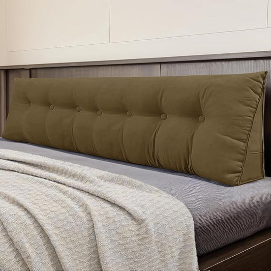 Headboard Pillow King, Large Triangular Wedge Headboard Pillow by DANGHOOGYFurnitureCushions