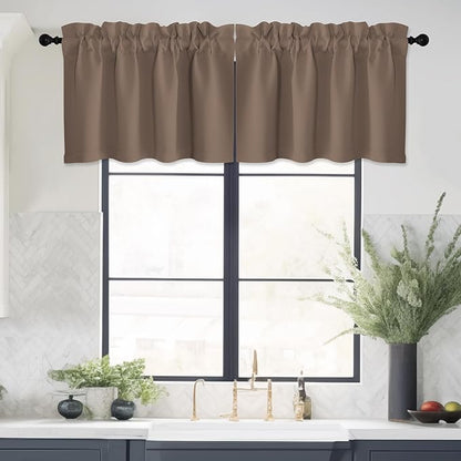 NICETOWN Blackout Valance for Windows, Rod Pocket Thermal Insulated Window by NICETOWN
