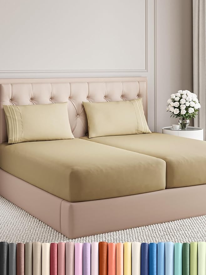 Split King Size 5 Piece Sheet Set by CGKUnlimited