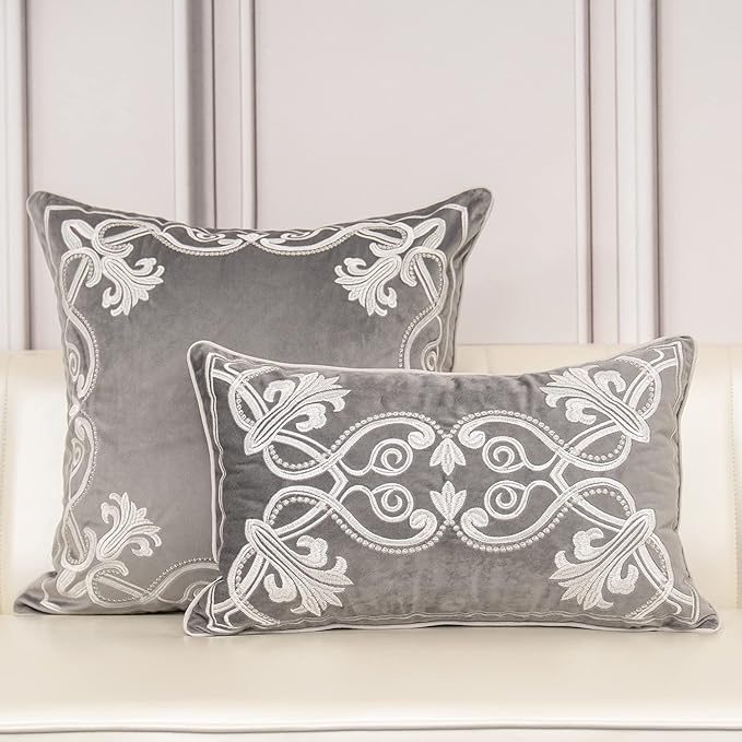 Aeckself 12 x 20 Inch European Cushion Cover Luxury Velvet Home Decorative - Image 7