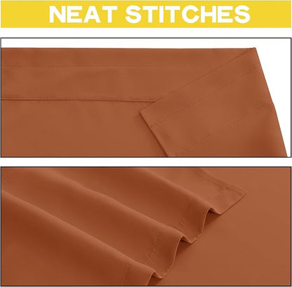 NICETOWN 4 Panels Burnt Orange Valance - Image 5