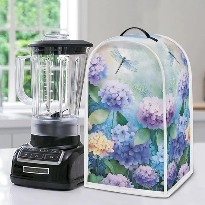 Talayituse Dragonfly Hydrangea Print Blender Dust Cover, Fingerprint Protection - Image 5