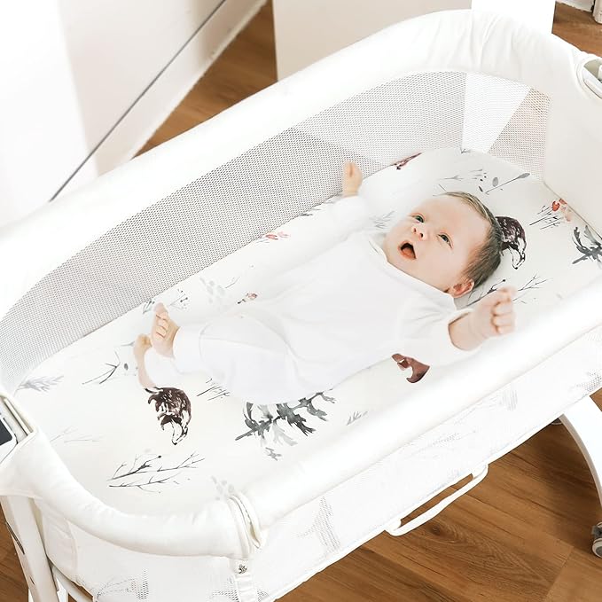 Stretchy Ultra Soft Fitted Bassinet Sheet Set 3 Pack, Universal Fit - Image 3