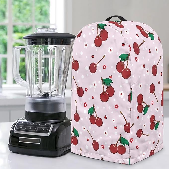 Cherry Print Blender Covers for Kitchen Food Processor Cover by Annejudy