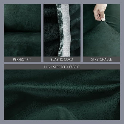 molasofa Leather Like Stretch Futon Slipcover Armless Futon Bed Sofa Cover - Image 4