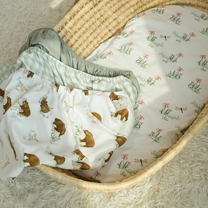 Gllquen Baby Bassinet Sheets 4 Pack, Breathable Cozy Fitted Mattress Sheet - Image 4