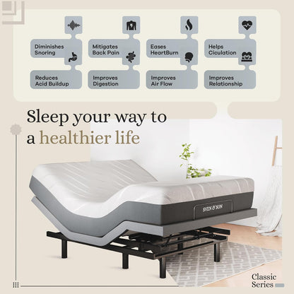 sven & son classic adjustable bed base, head, close-up detail