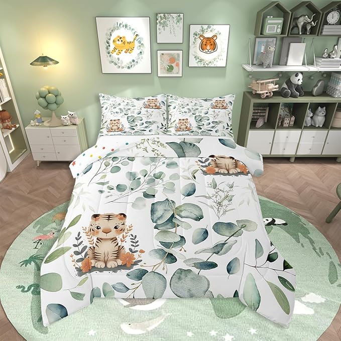 Erosebridal Kids Cute Animal Queen Size Comforter Set by Erosebridal