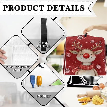 Christmas Reindeer Stand Mixer Cover 6-8 Quart Kitchen Mixer Cover Washable - Image 3