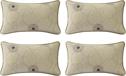 Outdoor Sunbrella Decorative Pillows Pack of 4, Allure Dusk by Supdurplus
