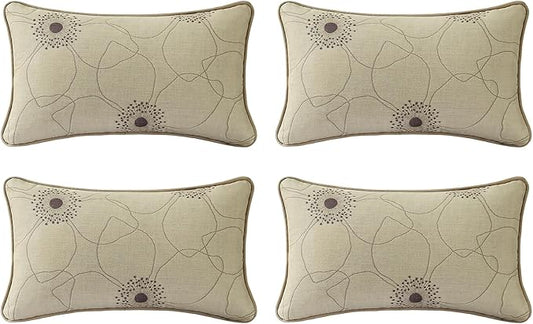 Outdoor Sunbrella Decorative Pillows Pack of 4, Allure Dusk by Supdurplus