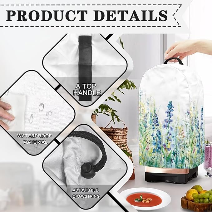 Blender Cover Dust Cover Lavender Sage Appliance Dust Cover - Image 4
