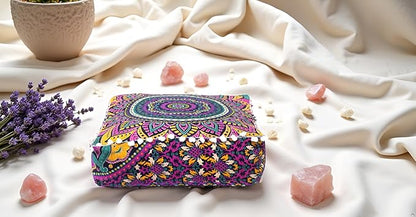 CRAFT KALA Large Hippie Mandala Meditation Floor Ottoman Pillow Cushion Pouf - Image 3