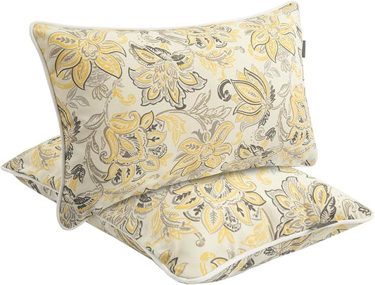 Outdoor Lumbar Pillows Water Resistant 12x20 inch, Decorative Throw Pillow Set by FUNHOME