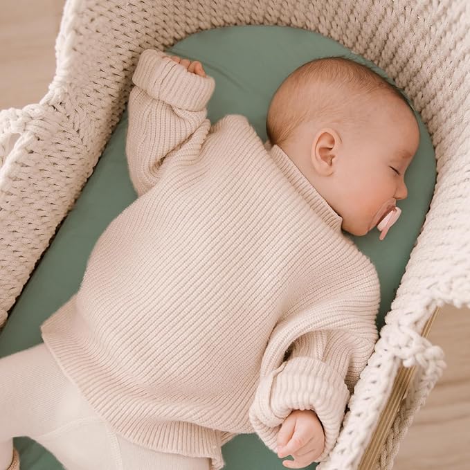 Yoofoss Bassinet Sheets for Baby, Baby Delight, Angelbliss, Soft Breathable - Image 4