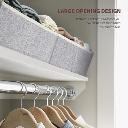 homsorout closet organizers bins 6 packs - large, close-up detail