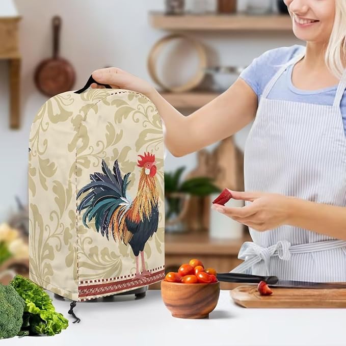 Chicken Print Blender Dust Cover, Drawstring Stand Mixer or Coffee Maker - Image 3