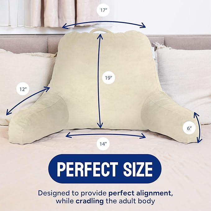 ComfortSpa Reading Pillow for Bed Adult Size, Back Rest Pillow - Image 6