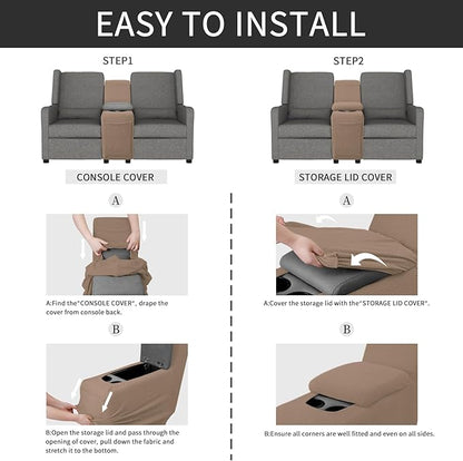 Easy-Going 2-Piece Recliner Console Cover - Image 5
