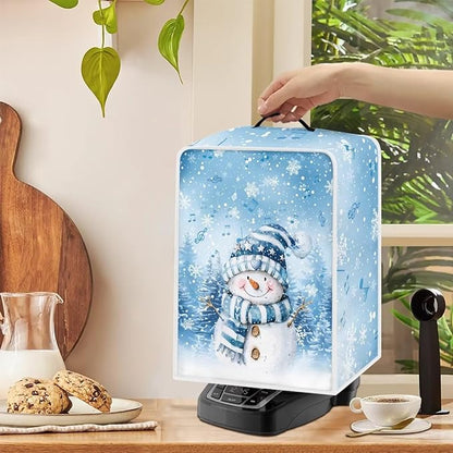 Cute Snowman Coffee Maker Cover Christmas Dustproof Coffee Machine Protection - Image 4