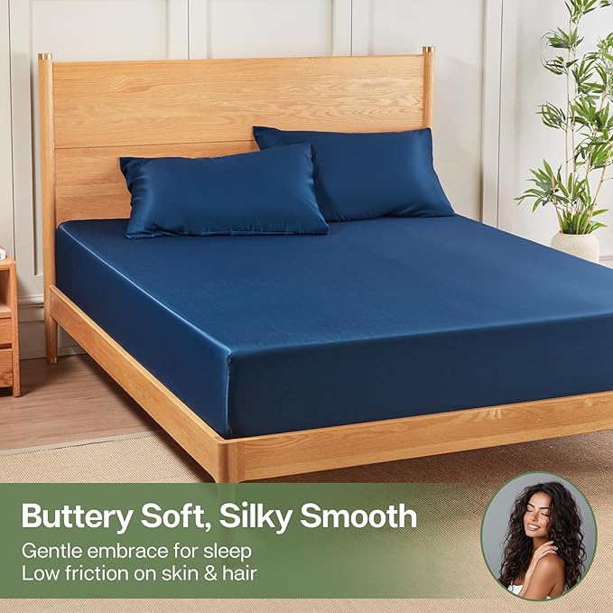 MR&HM Full Fitted Sheet Only, Ultra-Soft Rayon Derived from Bamboo & Polyester - Image 4