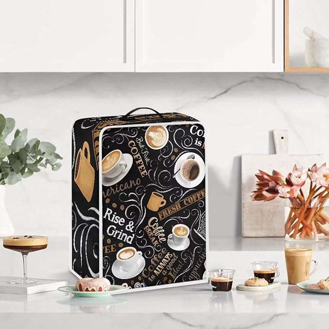 Mumeson Delicious Coffee Coffee Maker Cover Mixers Small Kitchen Machine Cover - Image 2